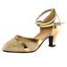 EQWLJWE Heels for Women Temperament Sequins Shoes Ballroom Tango Latin Salsa Dancing Shoes Social Dance Shoe