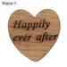 50Pcs Wooden Love Heart Letter Slices DIY Craft Wedding Table Scatter Decoration