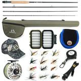 M MAXIMUMCATCH Maxcatch Extreme Fly Fishing Combo Kit 3/ Weight Starter Fly Rod and Reel Outfit with a Protective Travel Case 5wt 9 0 4pc Rod 5/6 Reel