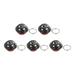 5Pcs Pet Bells 4cm/1.57 Dia Colorful Christmas Jingle Bells Craft for DIY Black/Red