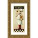 Audit Lisa 12x24 Gold Ornate Wood Framed with Double Matting Museum Art Print Titled - Chefs Masterpiece III