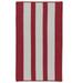 Rug Everglades Vertical Stripe Braided Area Rug Sunset Red - 10 x 13 ft.