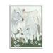 Stupell Industries White Cattle Family Mother Baby Calf Daisy Meadow Painting White Framed Art Print Wall Art Design by Ashley Justice
