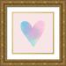 Allen Kimberly 12x12 Gold Ornate Wood Framed with Double Matting Museum Art Print Titled - Heart Watercolor