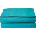 400 Thread Count 3 Piece Flat Sheet ( 1 Flat Sheet + 2- Pillow cover ) 100% Egyptian Cotton Color Turquise Blue Solid Size California King