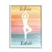 Stupell Industries Inhale Exhale Soothing Yoga Pose Watercolor Effect Framed Wall Art 24 x 30 Design by Kate Eldridge