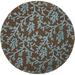 SAFAVIEH Soho Azalea Floral Wool Area Rug Brown/Light Blue 6 x 6 Round