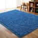 Lochas Soft Soild Area Rug Shag Carpet Plush Rug for Living Room Bedroom Kidroom Fluffy Mat 4 x 6 Indigo