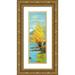 Atelier B Art Studio 11x24 Gold Ornate Wood Framed with Double Matting Museum Art Print Titled - Lake Landscape with a Tree and Reflection