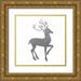 Hogan Melody 15x15 Gold Ornate Wood Framed with Double Matting Museum Art Print Titled - PrintSilver Deer 1