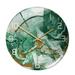 12 Inch Tempered Glass Wall Clock Marble Texture Silent Non-Ticking Battery Operated Modern Wall Clock for Home/Office Decor