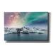 Epic Graffiti Northern Lights Aurora Borealis Over Jokulsarlon by Epic Portfolio Giclee Canvas Wall Art 40 x26