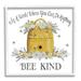 Stupell Industries Bee Kind Encouraging Phrase Floral Decorated Hive Graphic Art White Framed Art Print Wall Art Design by Deb Strain