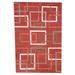 Wahi Rugs Hand Knotted Modern Tibetan Block Design 5 0 x8 0 -W840