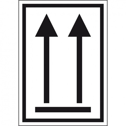 Aufkleber I Verpackungskennzeichen Oben, Folie, seewasserbeständig, 74x105mm, 500/Rolle, IMDG-Code, ADR Image