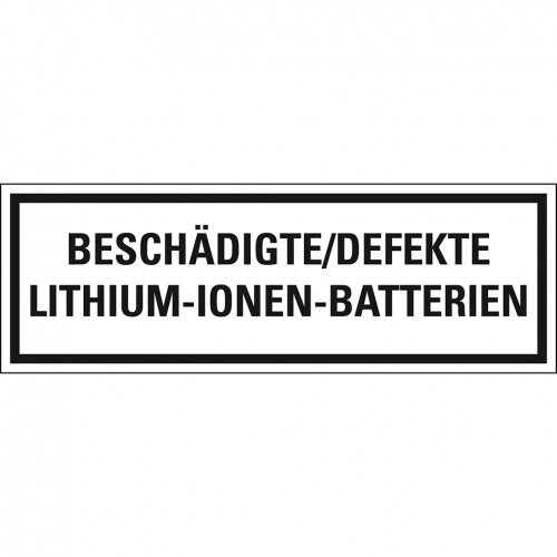 Aufkleber I Verpackungszeichen Defekte Lithium Ion..., deutsch, Folie, seewasserbeständig, 500/Rolle, IMDG-Code, GGVSEB, ADR Image