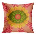 STOAG Red Antique Central Medallion Patterns and Floral Asian Chrysanthemum Color Throw Pillowcase Cushion Case Cover 18x18 inch