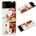 for Samsung Galaxy Z Flip 4 Christmas Case Merry Christmas Design Pattern Soft TPU Bumper Frame Shockproof Protective Women Phone Case for Samsung Galaxy Z Flip 4 5G 2022 K-Christmas House