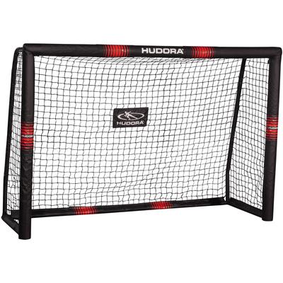Fußballtor HUDORA "Pro Tect 180/240/300" Gr. 3, schwarz (schwarz, rot), Sport-Tore, B/H/L: 120cm x 200cm x 300cm, Stahl, B:120cm