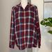 American Eagle Outfitters Tops | American Eagle Outfitters Boyfriend Fit Plaid Button Down | Color: Blue/Red | Size: M