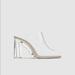 Zara Shoes | - Zara Vinyl Heels | Color: White | Size: 10