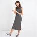 Madewell Dresses | Madewell Ribbed Mockneck Midi Dress In Stripe | Color: Black/White | Size: Xs