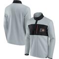 Men's Fanatics Branded Gray/Black Philadelphia Flyers Hockey Polar Fleece Quarter-Snap Jacket