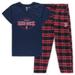 Women's Concepts Sport Navy/Red Boston Red Sox Plus Size Badge Sleep Set