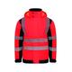 Korntex Hi-Vis Copenhagen Softshell Regen-Jacke (bedruckbar) - Wasserdichte Warnschutz-Arbeitsjacke rot XXL