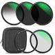 NEEWER 67mm 5 in 1 Magnetic ND Filter Kit with Black Diffusion 1/4 Filter+Soft GND8+ND8+ND64 Filter&Magnetic Adapter Ring, HD Optical Glass/Water Repellent/30 Layers Nano Coatings/Scratch Resistant