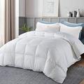 UK ONLINE DEALS 13.5 Tog Goose Feather Down Duvet Luxury Super Soft Warm Anti-Allergy Quilt Hotel Quality Duvets Stitched with Piping Single Double King Super King (Double)