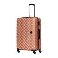 Lightweight 4 Wheel Spinner Hardcase Suitcase ABS Hard Case Travel Luggage Wheeled Flight Bag, Telescopic Handle Swivel Spinner Wheels, Combination Lock (Pink, 20 Inch Cabin)