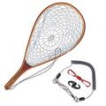 Goture Fly Fishing Landing Net Magnetic Clip Catch and Release Trout Net – Aluminum Alloy/Wooden Frame with Soft Rubber Mesh