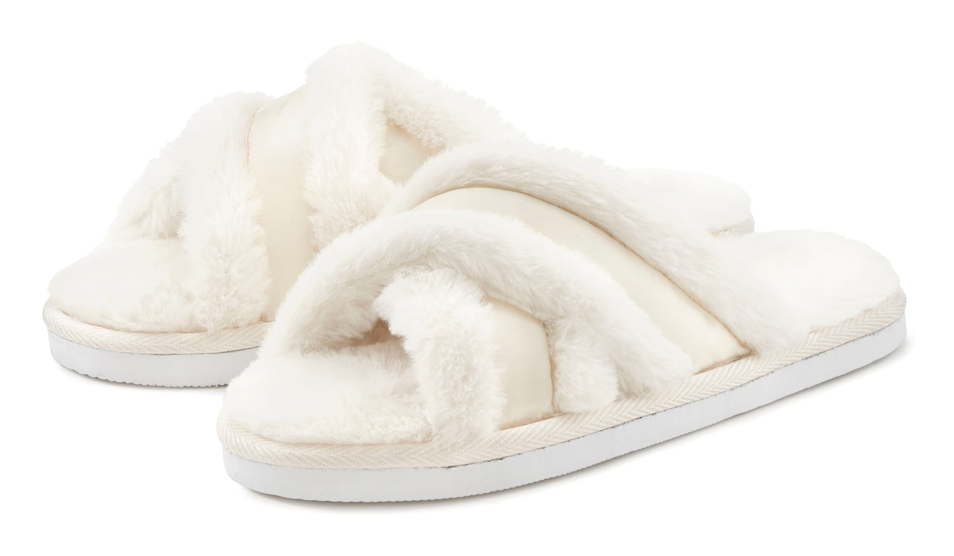 Hausschuh VIVANCE "Pantolette, Pantoffel, Mule, offener Schuh", Damen, Gr. 43, beige, Obermaterial: 100% Textilmaterial. Decksohle: 100% Textilmaterial. Futter: 100% Textilmaterial. Laufsohle: 100% Synthetik, unifarben, Schuhe Pantoffeln Plüsch...