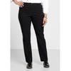 Stretch-Hose SHEEGO "Große Größen", Damen, Gr. 27, Kurzgrößen, schwarz, Obermaterial: 70% Viskose, 25% Polyamid, 5% Elasthan, unifarben, casual, lang, Hosen, »Die Bootcut« mit schmalem Bund