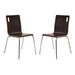 National Public Seating Bushwick Stackable Chair, Bent Plywood Seat w/ Laminate Finish Wood/Metal in Brown | 33.875 H x 21.5 W x 23.25 D in | Wayfair