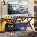 The Twillery Co.® Alcaraz 55 inch Media Console, LED TV Stand for TVs up to 65" Wood/Metal in Black/Brown | 22 H in | Wayfair