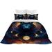 East Urban Home Cayhlin Hypoallergenic Microfiber Modern & Contemporary Duvet Cover Set Microfiber in Black/Blue/Brown | Wayfair