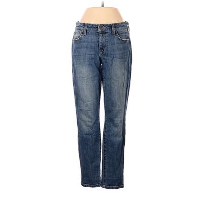 Joe's Jeans Jeans - High Rise Straight Leg Denim: Blue Bottoms - Women's Size 25 - Dark Wash