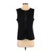 Banana Republic Factory Store Sleeveless Top Black Keyhole Tops - Women's Size Small