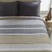 Gracie Oaks Praveena Charcoal Grey & Natural Standard Cotton 220 TC 3 Piece Duvet Cover Set Flannel/Cotton in Brown/Gray/White | King | Wayfair