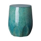 Bungalow Rose Clesha Ceramic Garden Stool in Green/Blue | 22 H x 17 W x 17 D in | Wayfair 3AFE7DC77D464D62B0B250394323E2D2