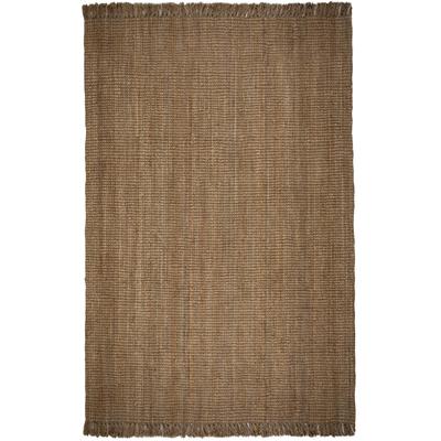 Teppich FLAIR RUGS "Jute Boucle", beige (natur), B:200cm H:7mm L:290cm, Jute, Teppiche, aus 100% Jute, mit Fransen, aus Naturfasern Image