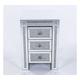 Sparkly Silver Diamond Crush Crystal Bedside Cabinet Table End Table 65x35x45cm(254975658134)