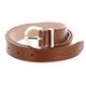 Calvin Klein Damen Gürtel Ck Must Metal Loop Rnd Belt 2.5 cm Ledergürtel, Braun (Cognac), 125 cm