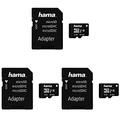 Hama microSDHC 16GB Class 10 UHS-I 80MB/s Karte inkl. SD Adapter, 3er Pack