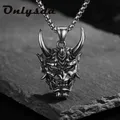 Pendentif Vintage Punk fantôme gothique masque de crâne du diable collier Cool pour hommes hip