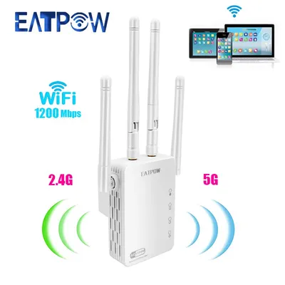 EATPOW-Répéteur WiFi 5G 1200Mbps Amplificateur de Signal Internet pour la Maison
