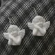 Boucles d'Oreilles Pendantes Chérubin Blanc pour Femme Ailes de Nouveauté Ange Résine