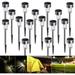 Sinhoon 24 Pcs Solar Lights Stainless Steel Outdoor Path Lights - Waterproof LED Landscape Lighting Solar Powered Outdoor Lights Solar Garden Lights for Pathway Walkway Patio Yard & Lawn White